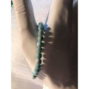 Genuine Larimar Beaded Stretch Bracelet